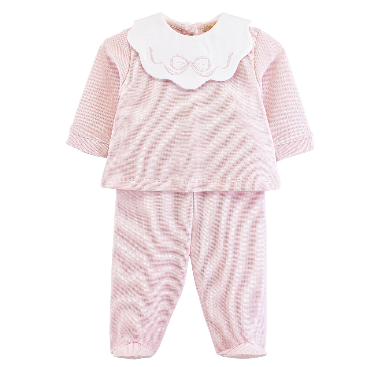 Pretty Bows & Roses Pima Jacquard Top/Pant set - Born Childrens Boutique