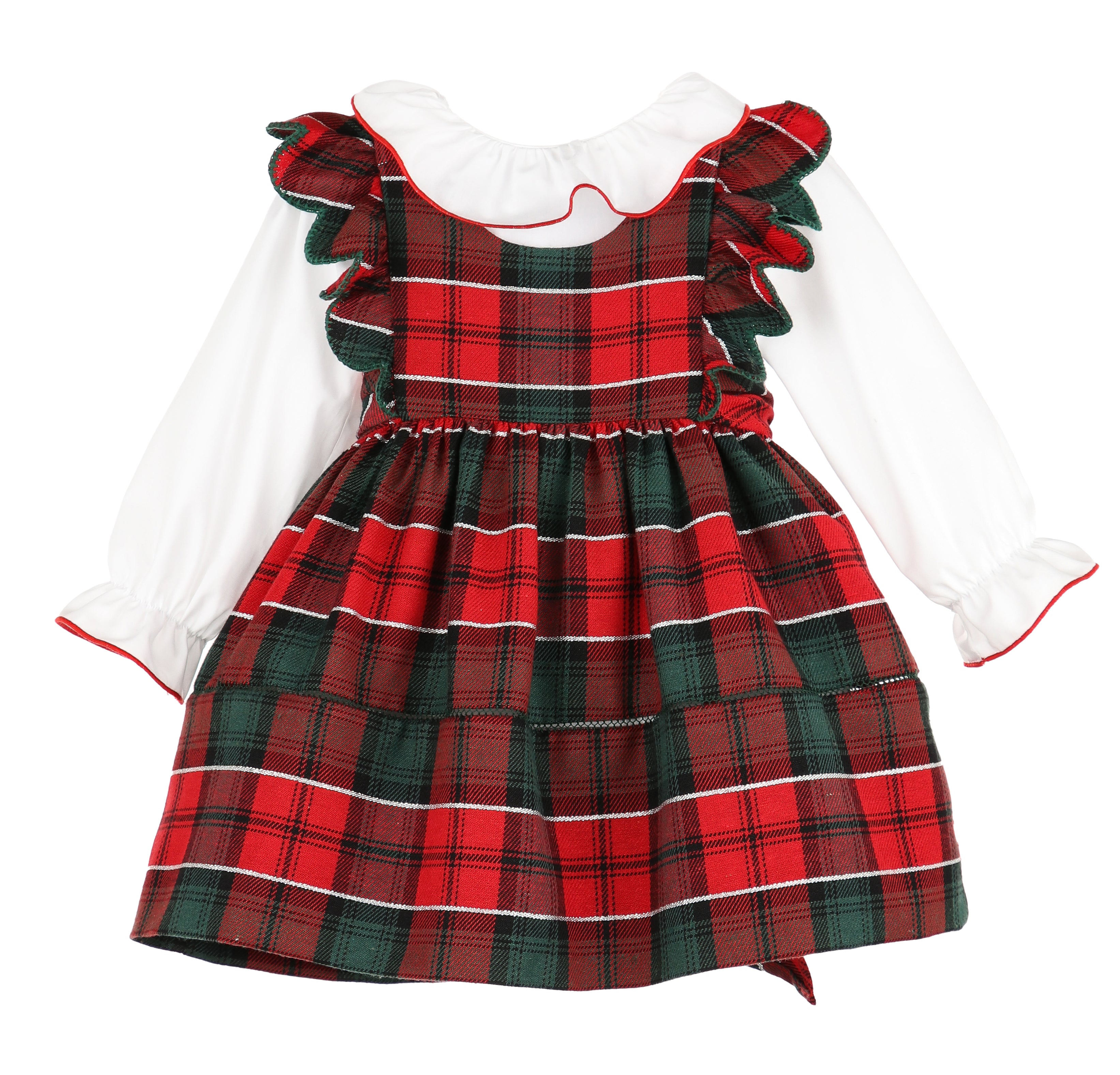 Tartan Tidings Jumper Set Red/Green - Born Childrens Boutique