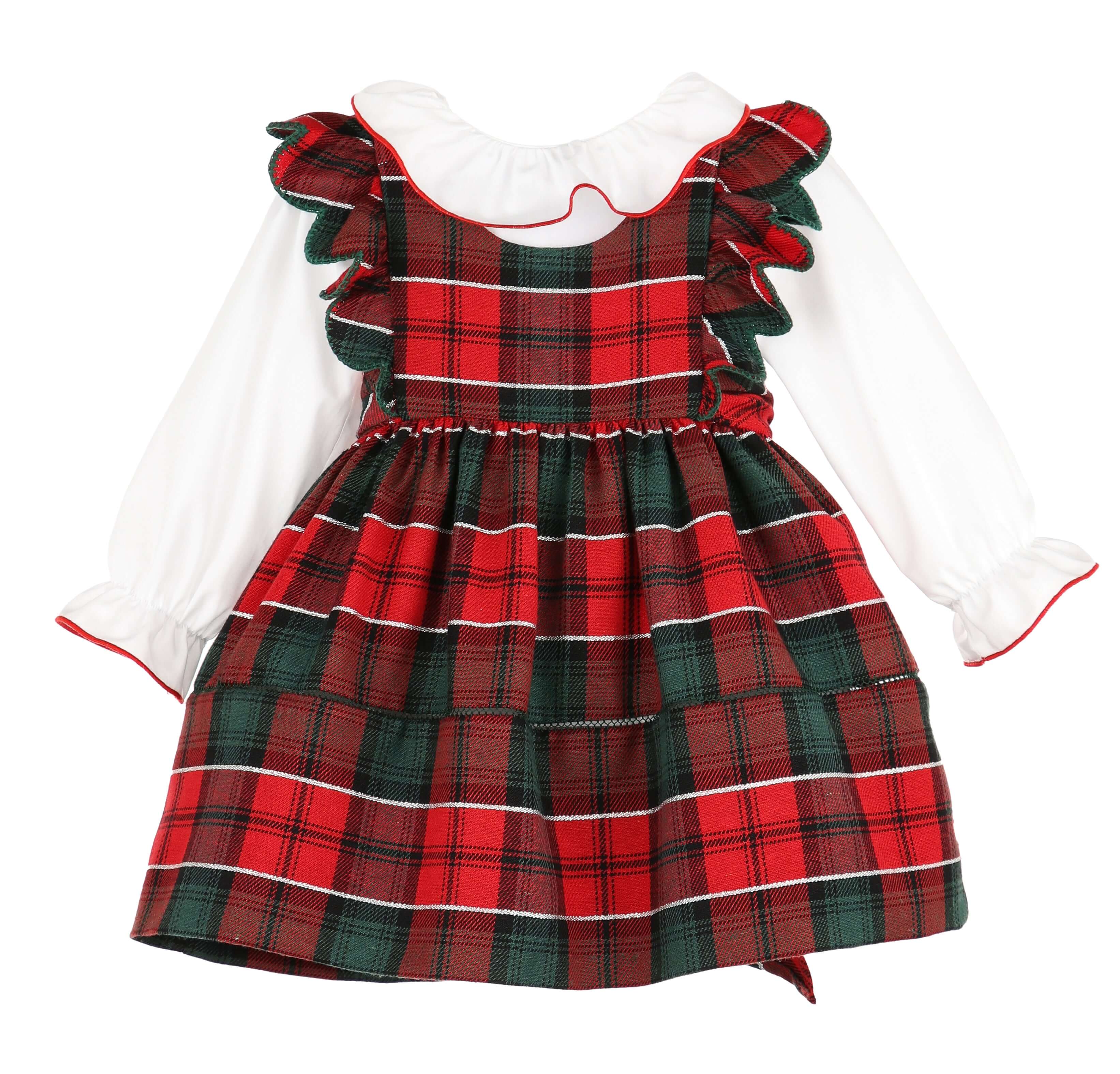 Tartan Tidings Jumper Set Red/Green - Born Childrens Boutique