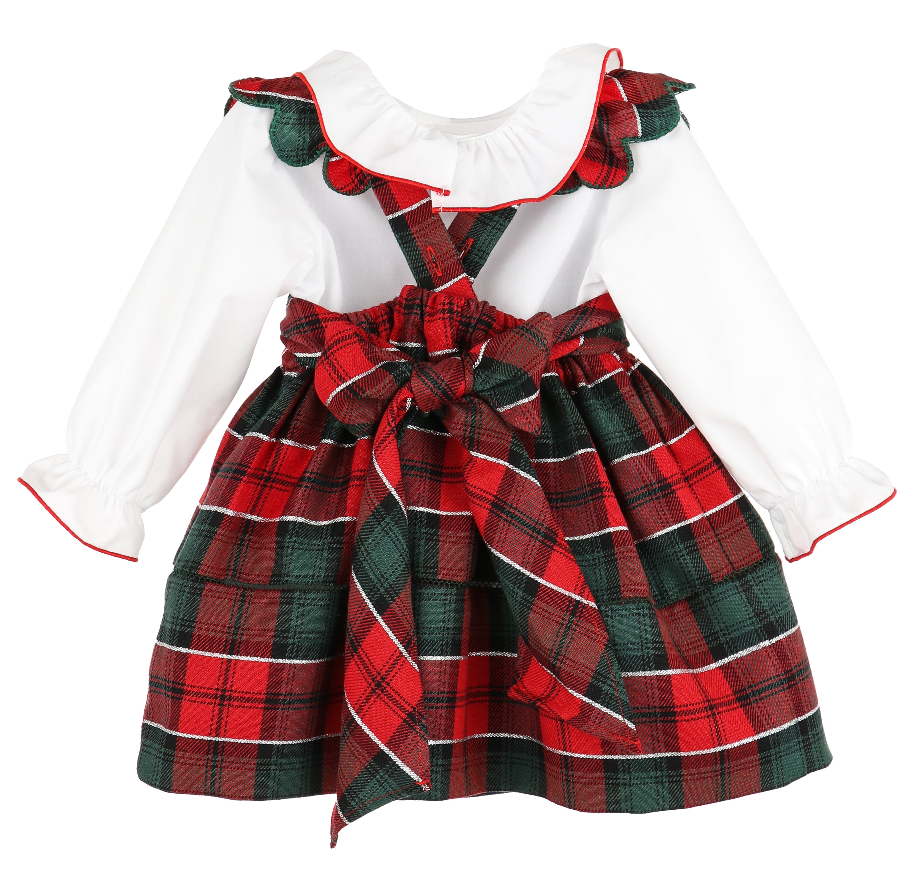Tartan Tidings Jumper Set Red/Green - Born Childrens Boutique