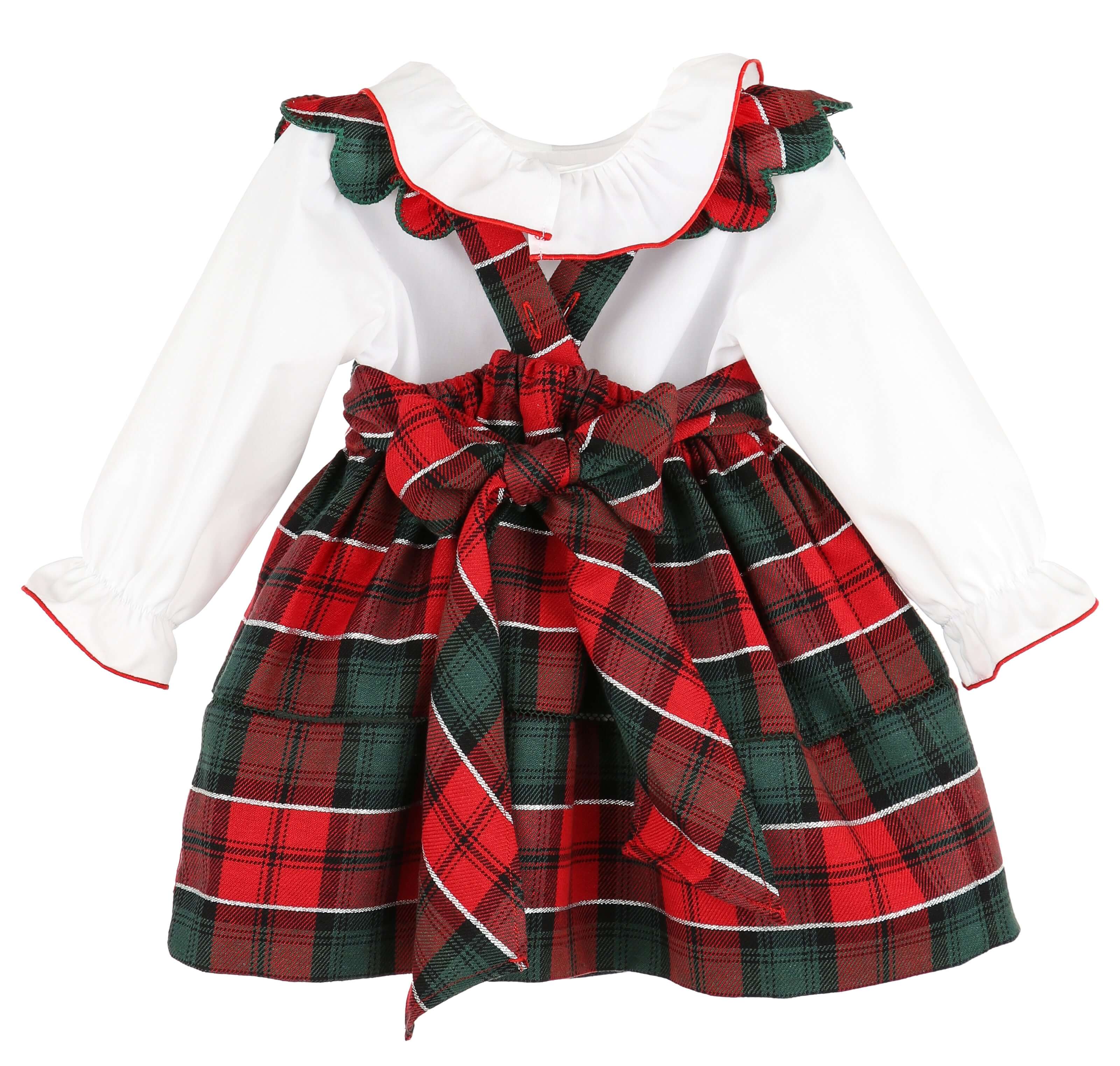 Tartan Tidings Jumper Set Red/Green - Born Childrens Boutique