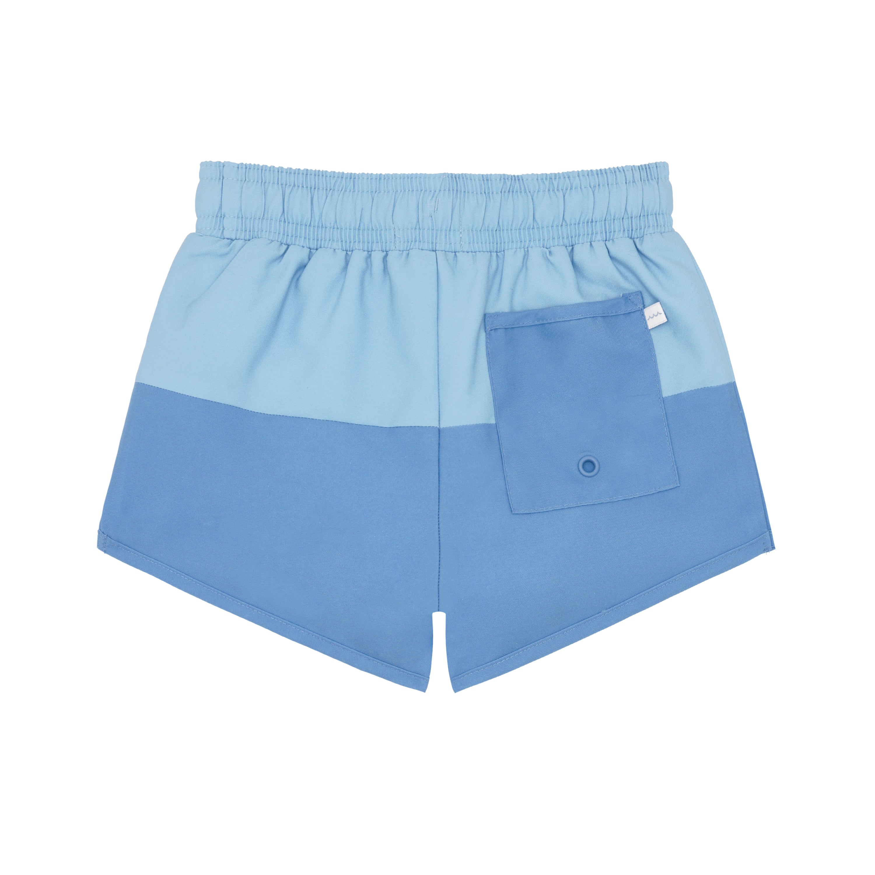 Boys Bermuda Blue Colorblock Boardie - Born Childrens Boutique