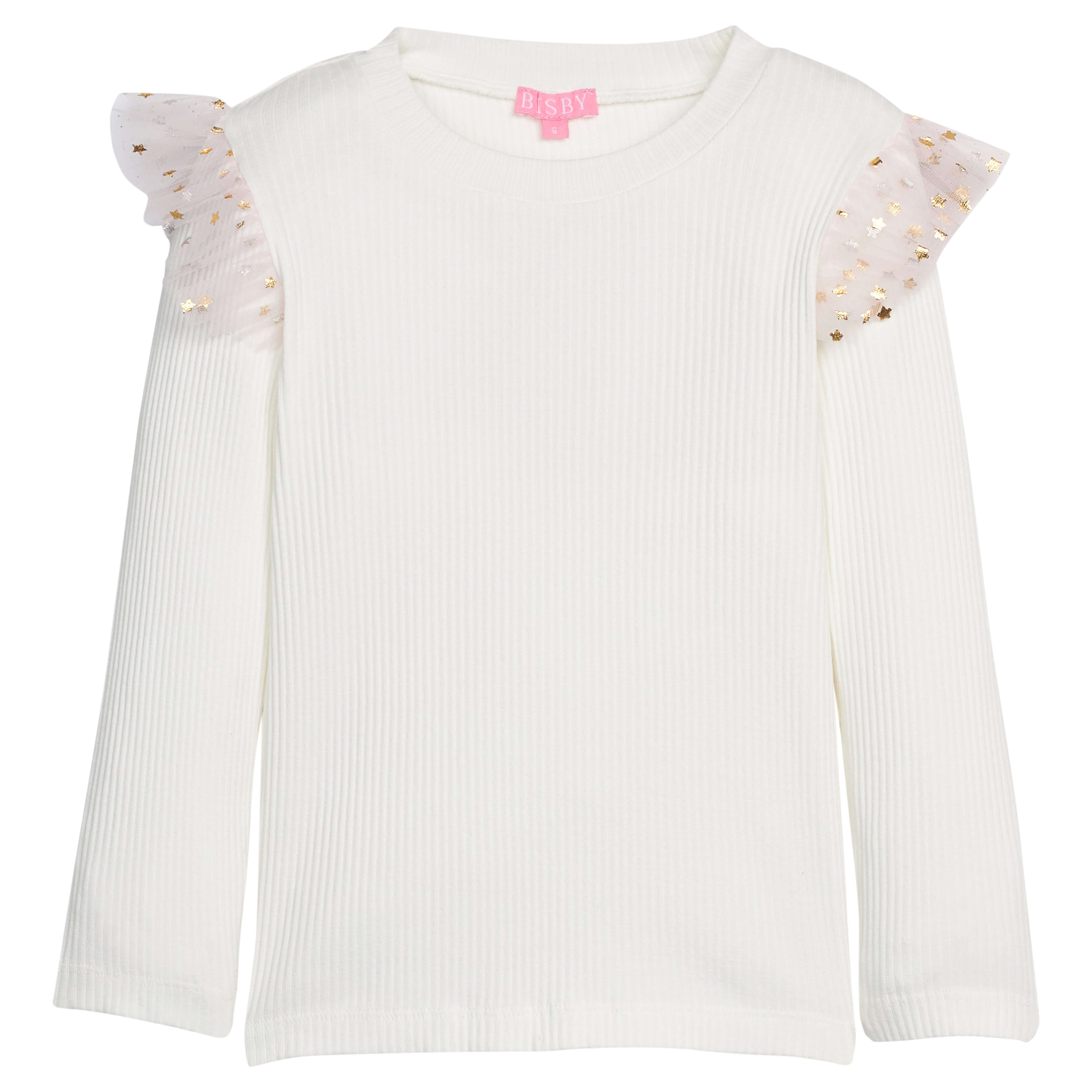 Sadie Top - Pink & Gold Sparkle Stars - Born Childrens Boutique
