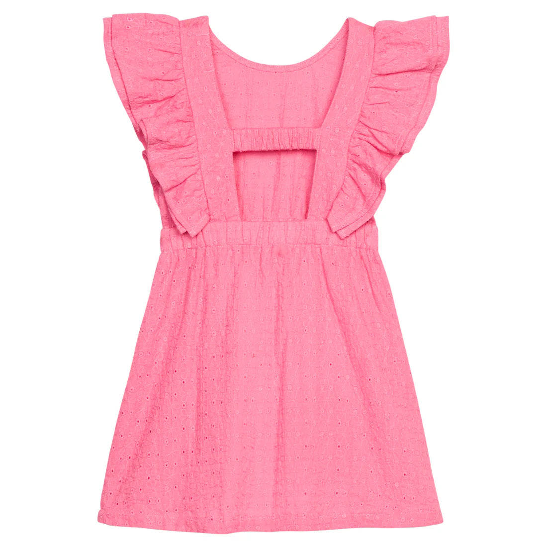 Sadie Dress - Taffy Pink Embroidery - Born Childrens Boutique