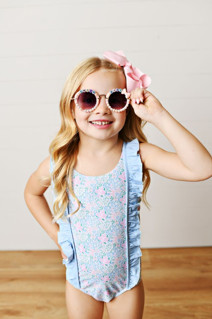 Ditsy Bloom 1 PC Swimsuit - Born Childrens Boutique