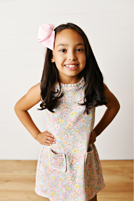 Floral Pocket Dress - Born Childrens Boutique