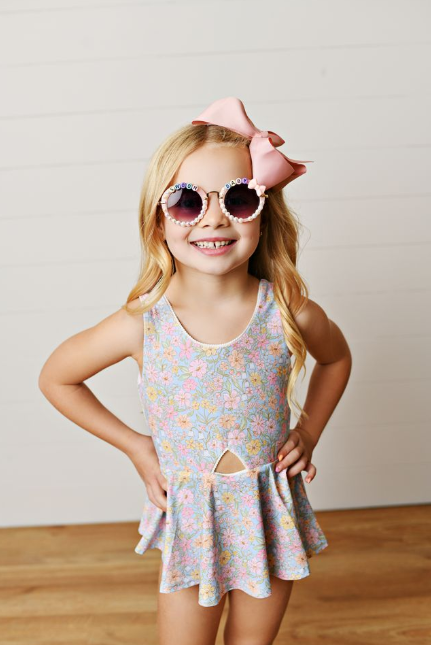 Floral One Piece Swimsuit - Born Childrens Boutique