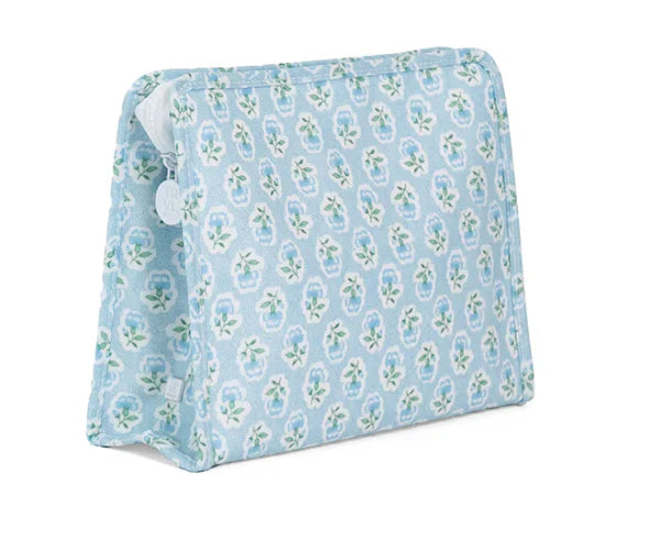 Roadie Large Zip Pouch - Petite Fleur Blue