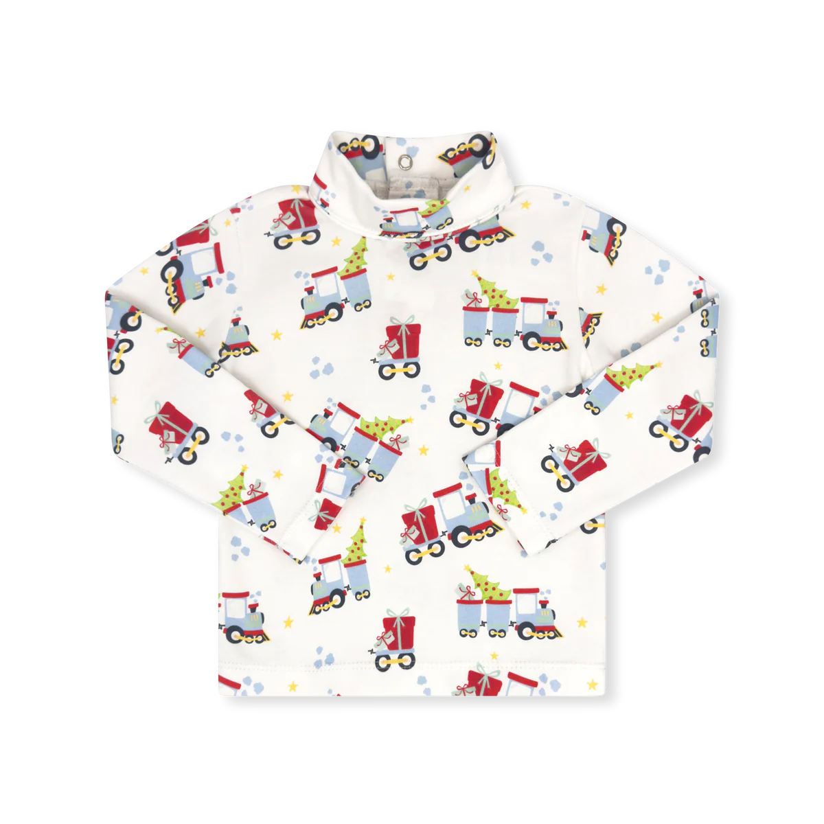 Tiny Tot Turtleneck - All Aboard, Blue - Born Childrens Boutique