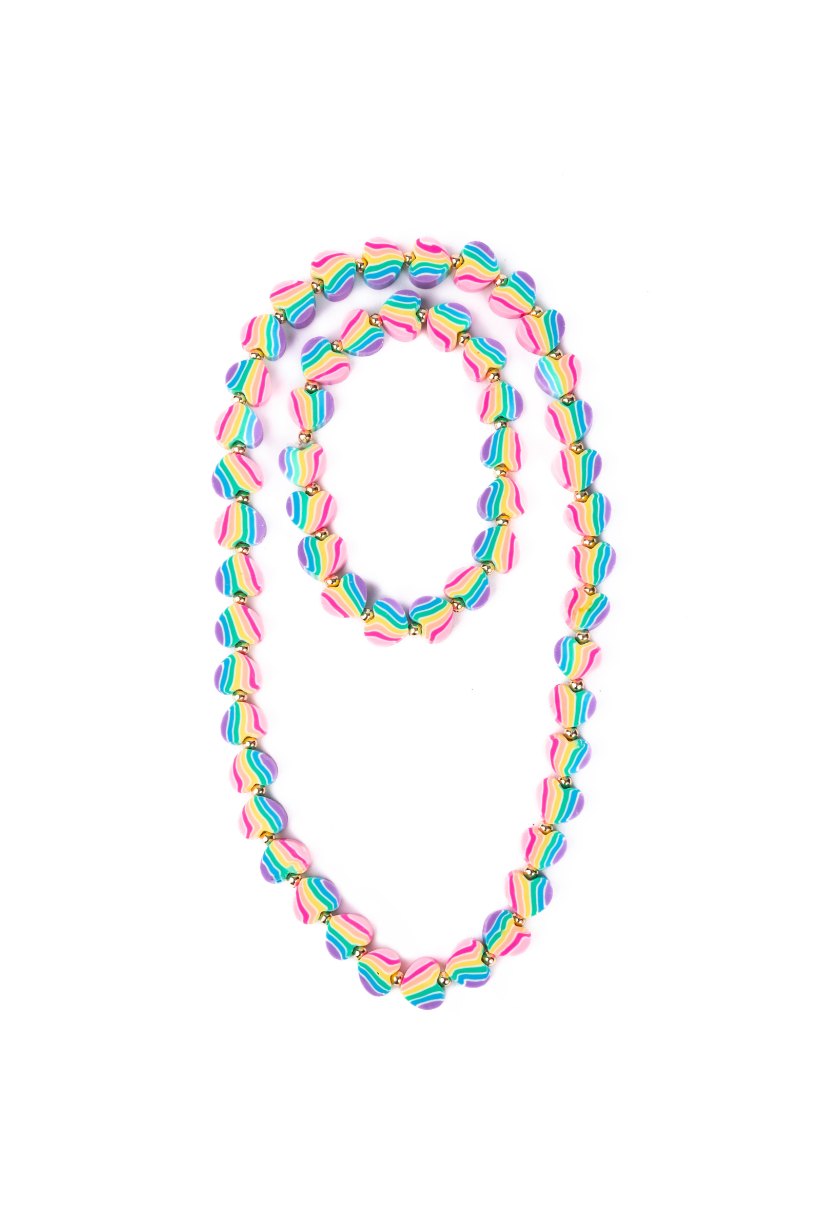 Heart of Many Colours Necklace & Bracelet Set 2pc - Born Childrens Boutique