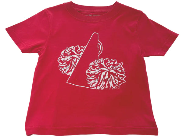 SS Crimson Pom Pom Shirt - Born Childrens Boutique