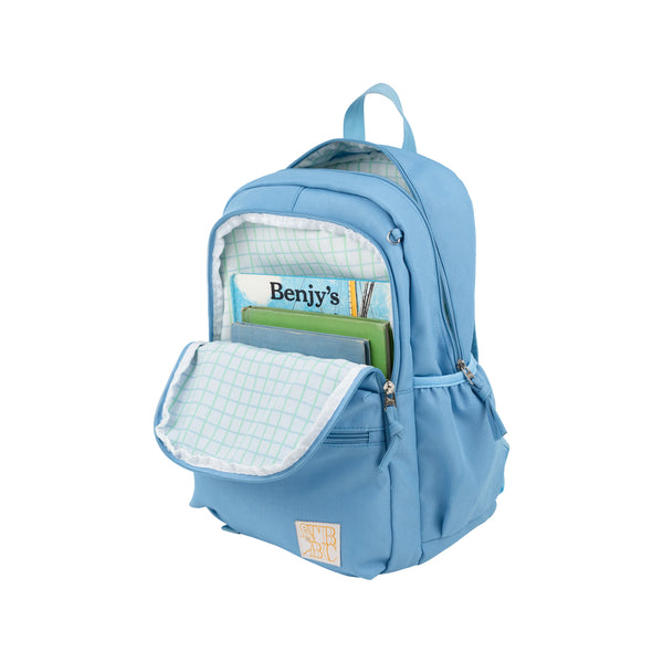 Don't Forget Your Backpack - Beale Street Blue/Grace Bay Green Windowpane - Born Childrens Boutique