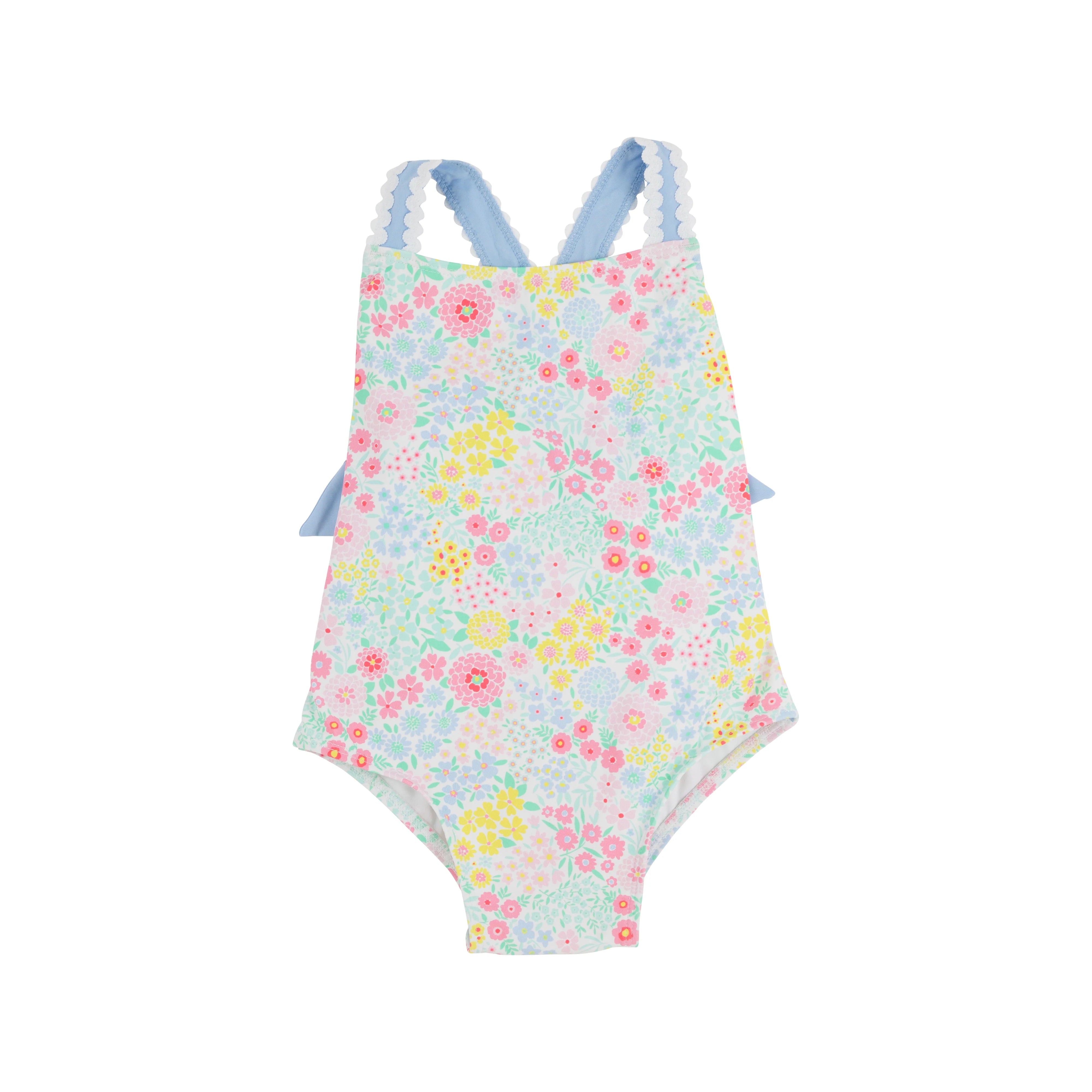 Taylor Bay Bathing Suit Merry Little Meadow with Beale Street Blue - Born Childrens Boutique