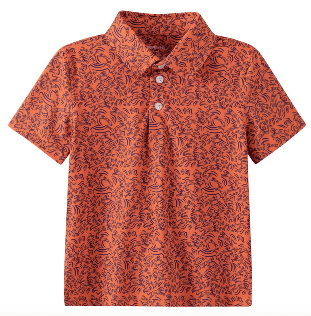 Orange Tiger Polo - Born Childrens Boutique