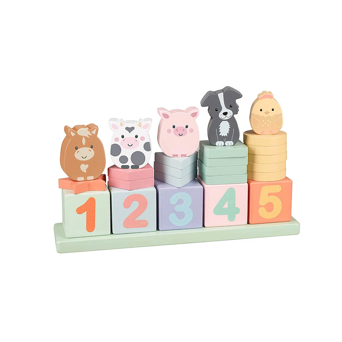 Farmyard Wooden Animal Counting Game - Born Childrens Boutique