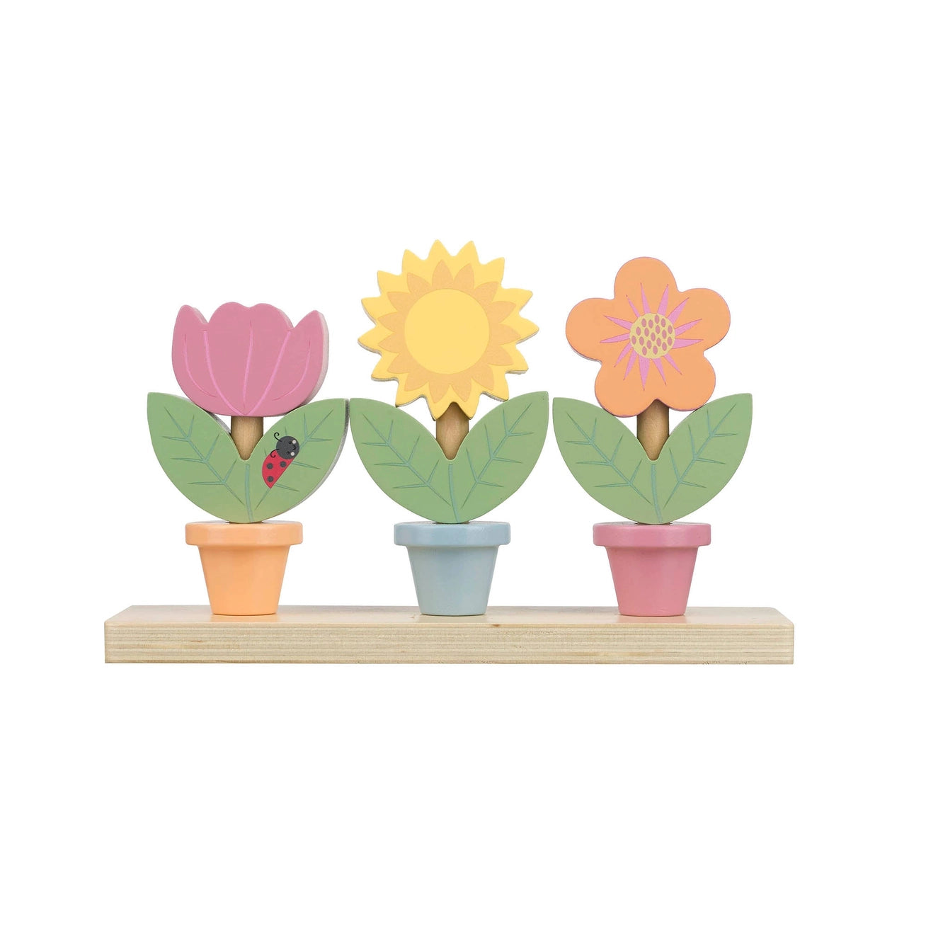 Stacking Wooden Flower Pots - Born Childrens Boutique