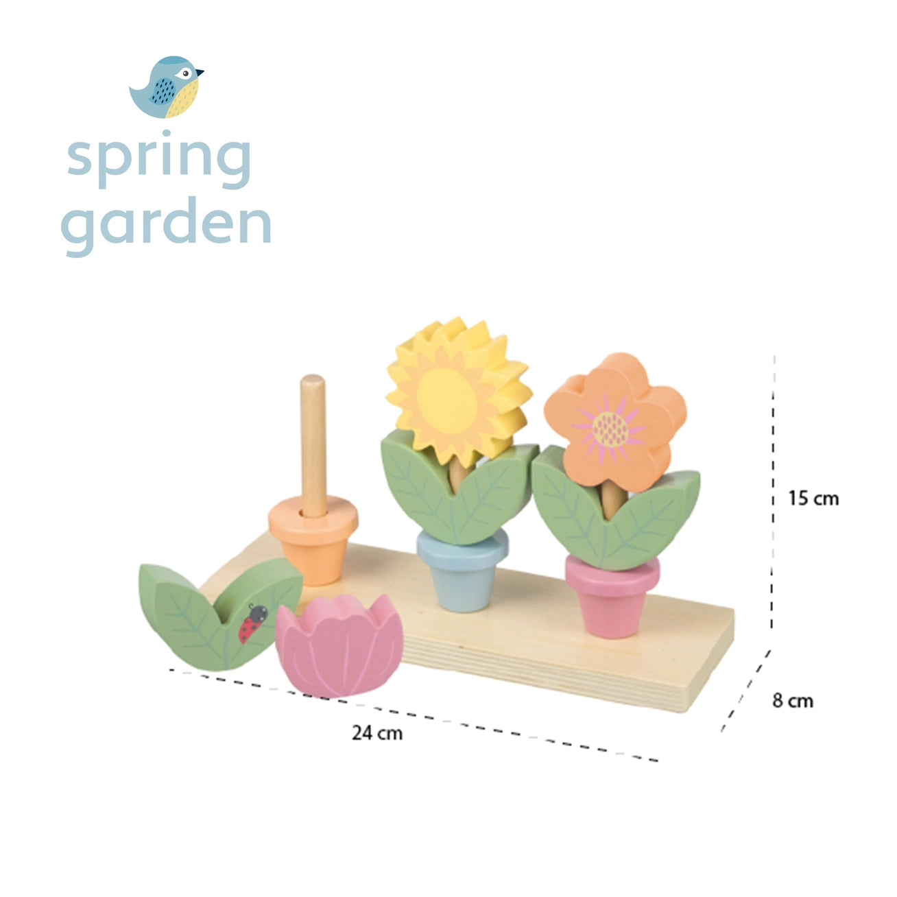 Stacking Wooden Flower Pots - Born Childrens Boutique