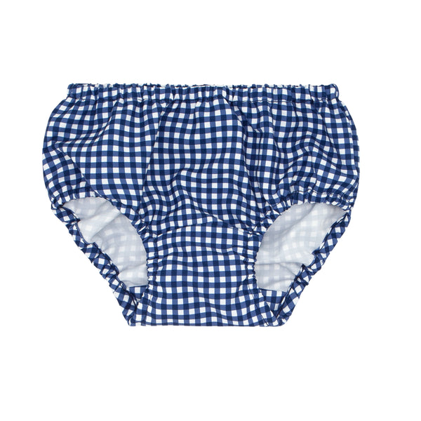 Navy Gingham Diaper Cover - Born Childrens Boutique