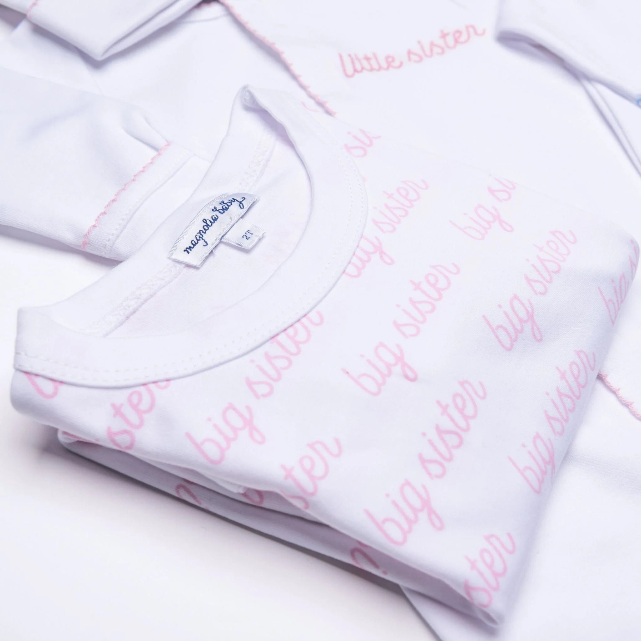 Big Sister Print Long Pajamas - Born Childrens Boutique