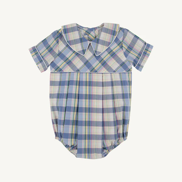 Bradford Bubble - Pawleys Island Plaid with Worth Avenue White - Born Childrens Boutique
