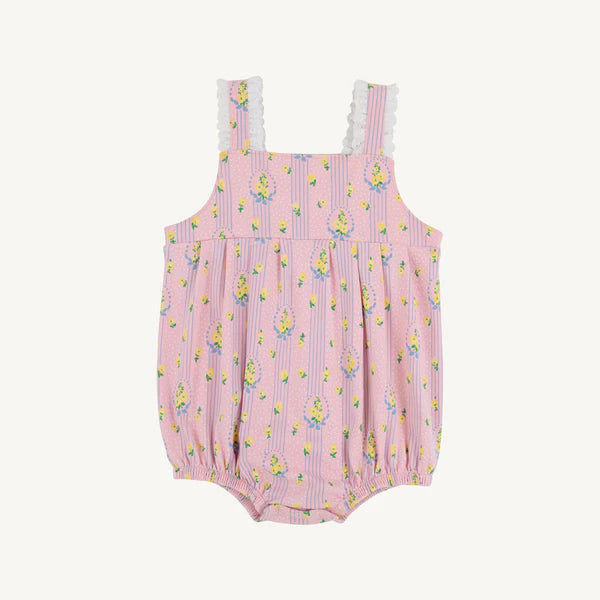 Branham Bubble - Central Park Posies with Worth Avenue White Eyelet - Born Childrens Boutique