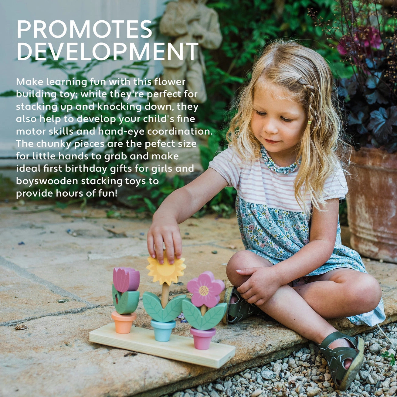 Stacking Wooden Flower Pots - Born Childrens Boutique