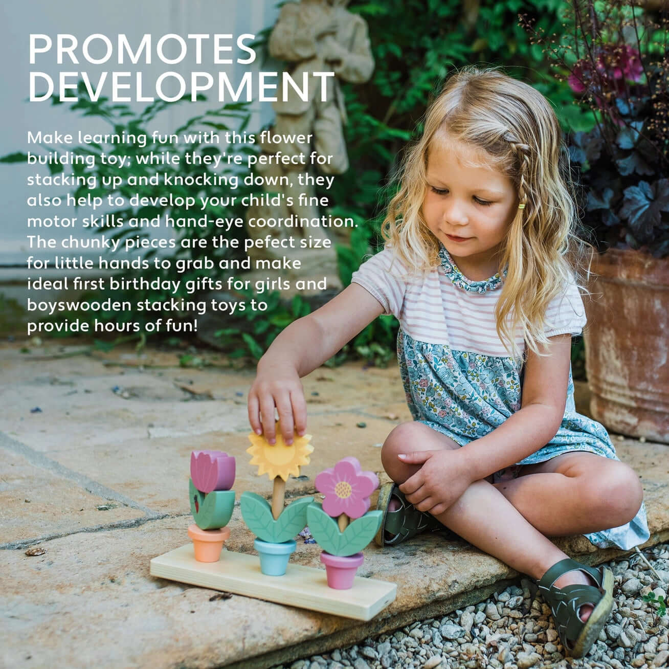 Stacking Wooden Flower Pots - Born Childrens Boutique