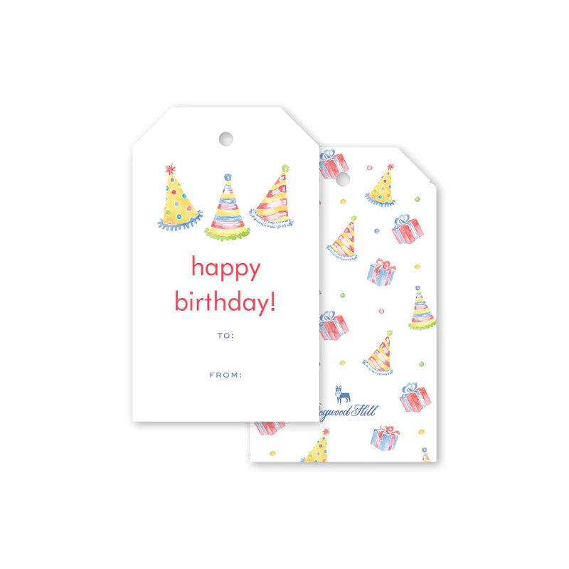 Party Confetti Hats Gift Tags - Born Childrens Boutique