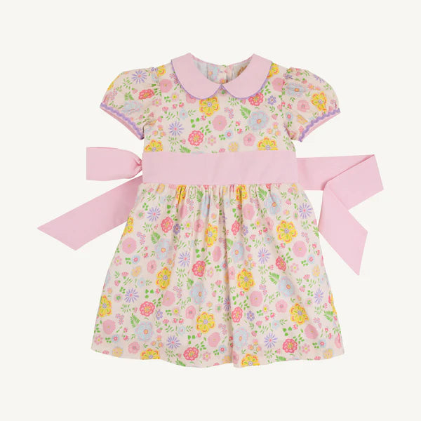 Cindy Lou Sash Dress - Boca Grande Begonia - Born Childrens Boutique