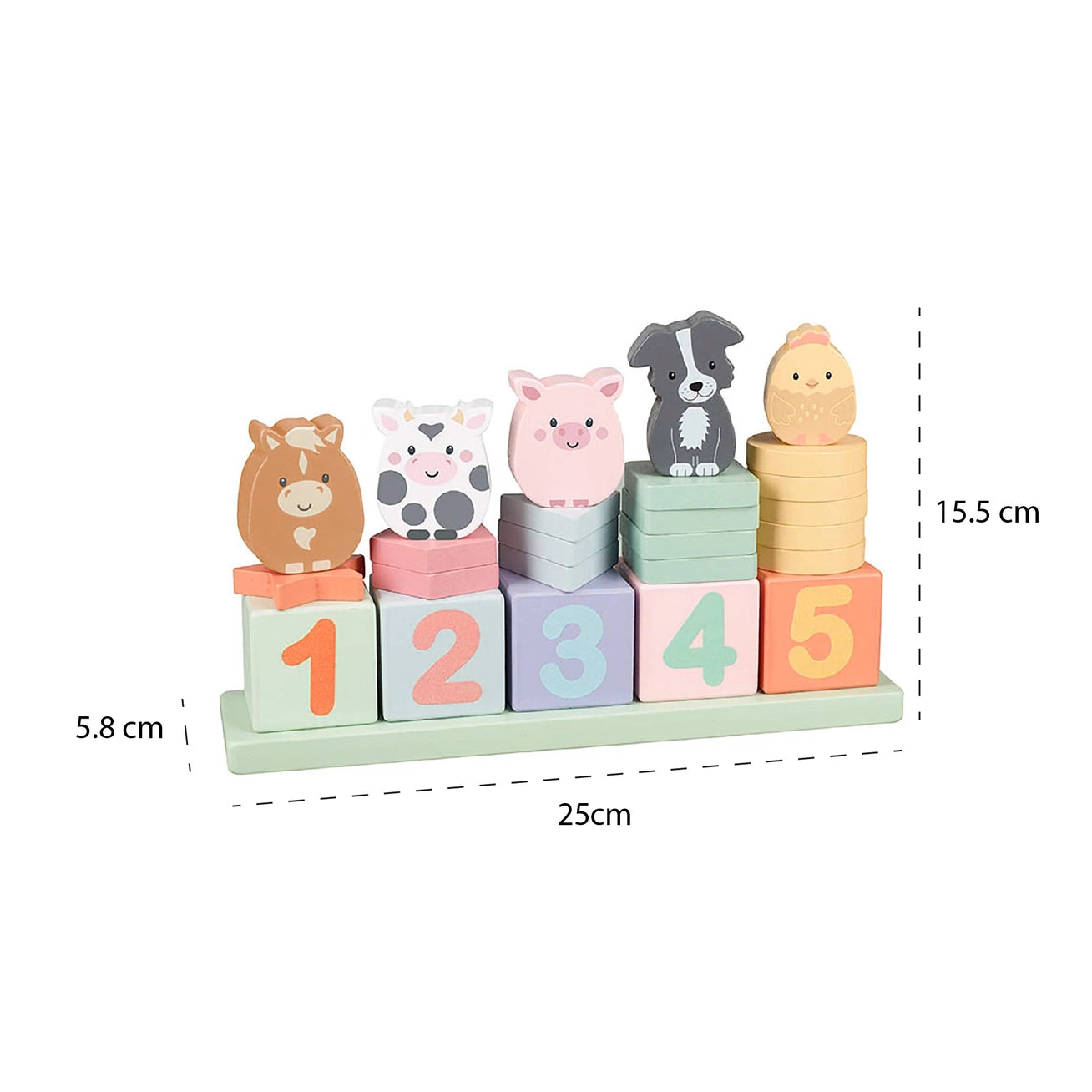 Farmyard Wooden Animal Counting Game - Born Childrens Boutique