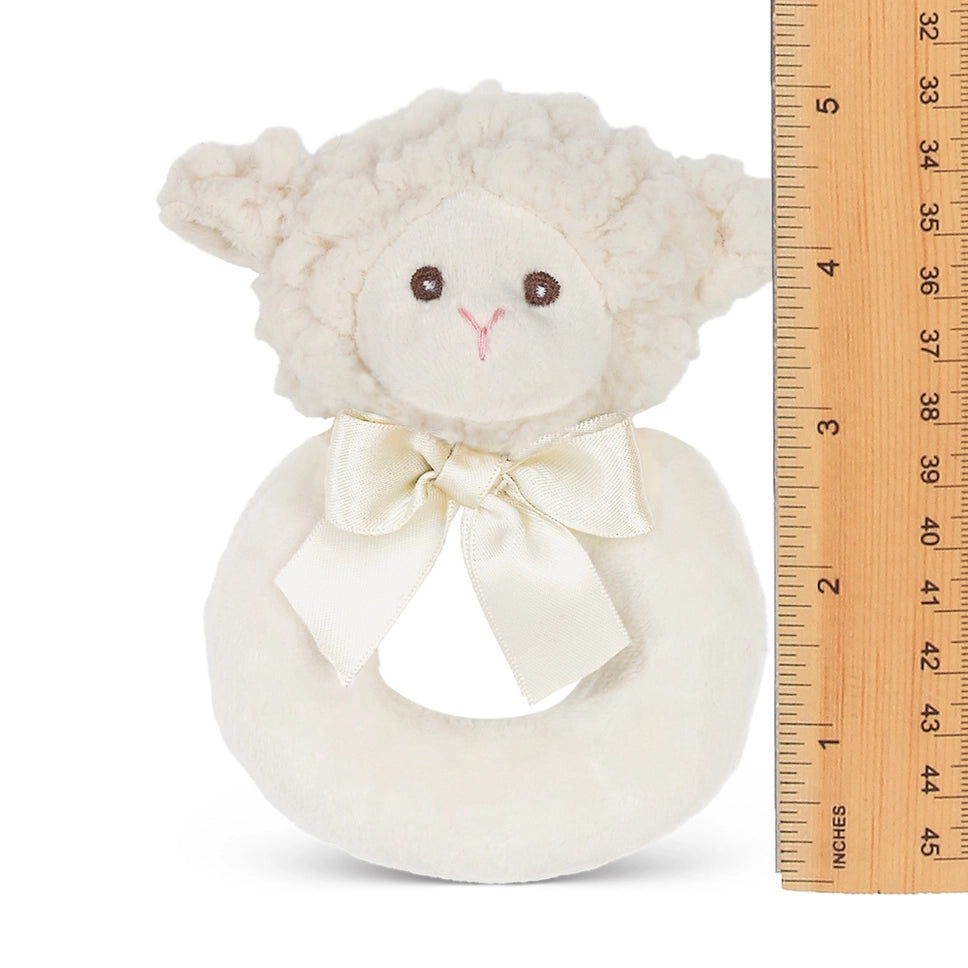 Lil' Lamby Lamb Ring Rattle - Born Childrens Boutique