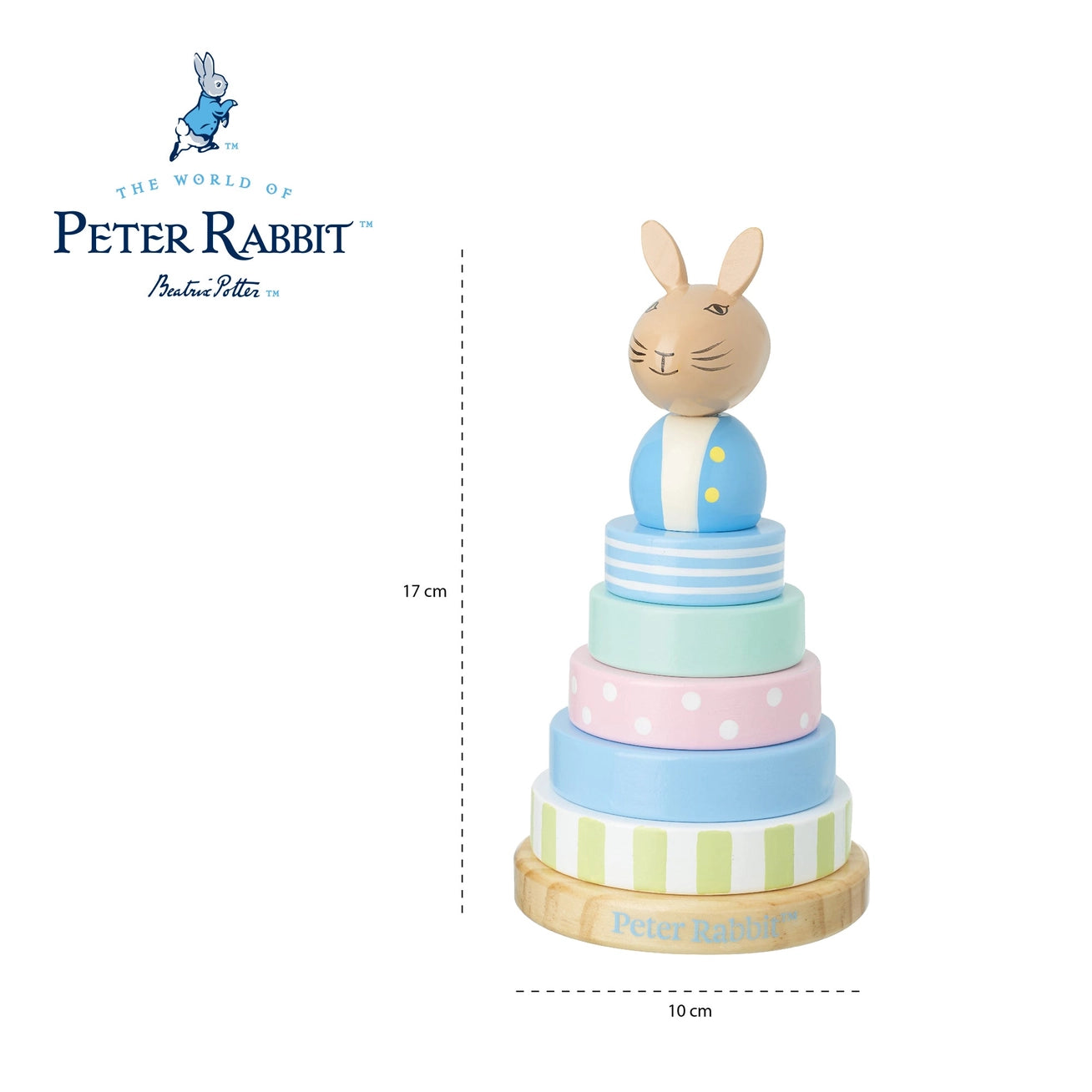 Peter Rabbit Wooden Stacking Ring - Born Childrens Boutique
