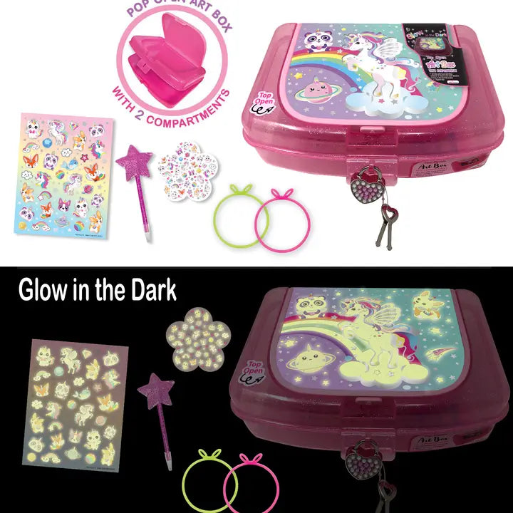 427GD Art Box with Compartments, Glow in the Dark - Born Childrens Boutique