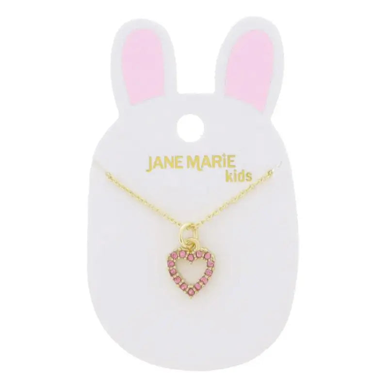 Pave Pink Crystal Open Heart - Born Childrens Boutique