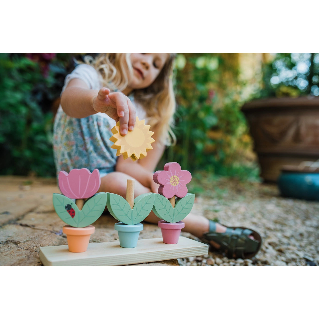 Stacking Wooden Flower Pots - Born Childrens Boutique