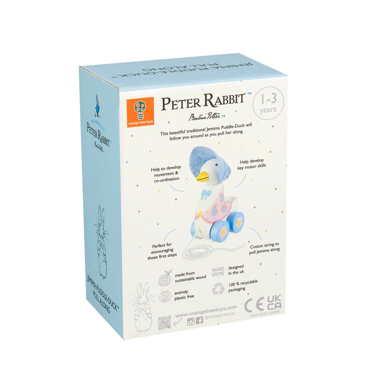 Jemima Puddle Duck Wooden Pull Along - Born Childrens Boutique