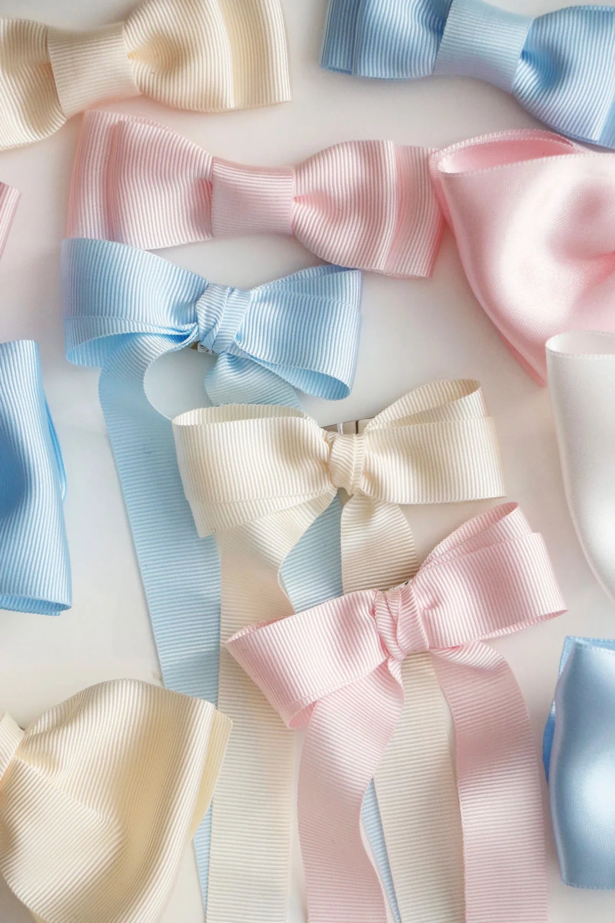 Grosgrain Long Tail Bow 6.5 in, Link Pink - Born Childrens Boutique