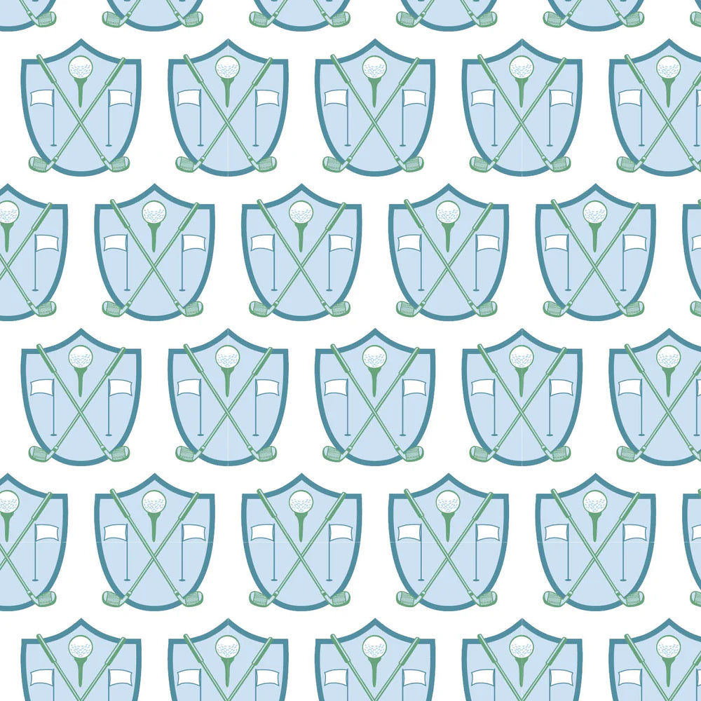 Jack Boy Pajama Pant Set - Golf Crest Blue - Born Childrens Boutique