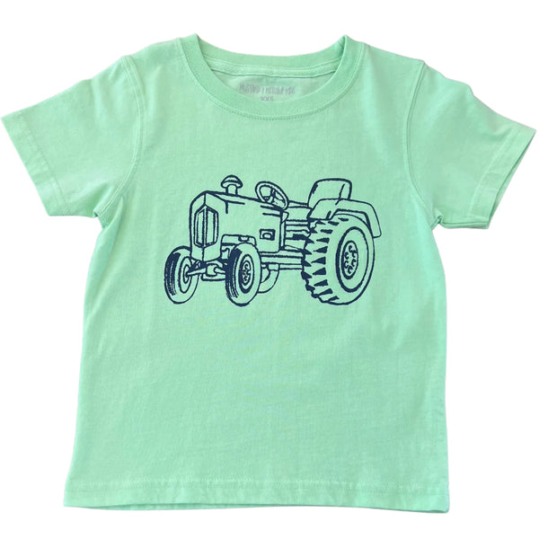 SS Light Green Tractor T-Shirt - Born Childrens Boutique