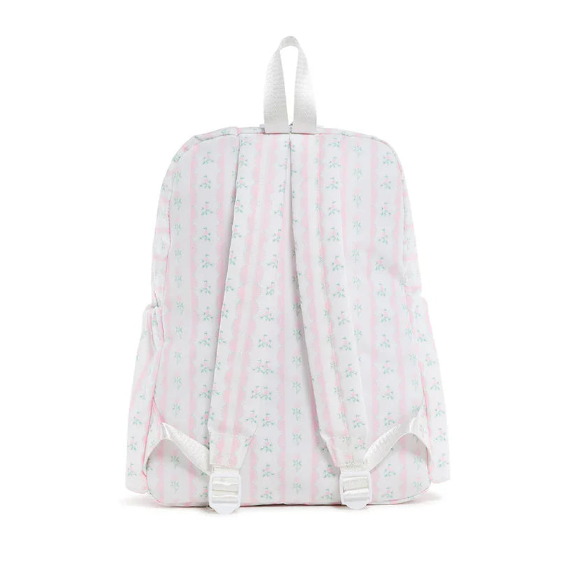 Backpacker Backpack Ribbon Floral Pink - Born Childrens Boutique