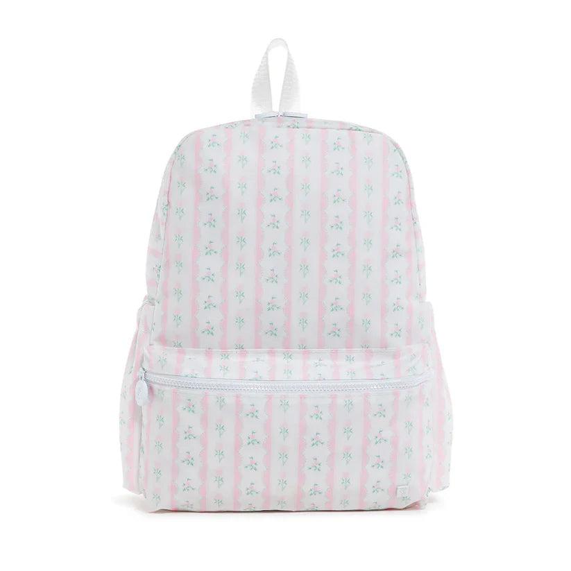 Backpacker Backpack Ribbon Floral Pink - Born Childrens Boutique