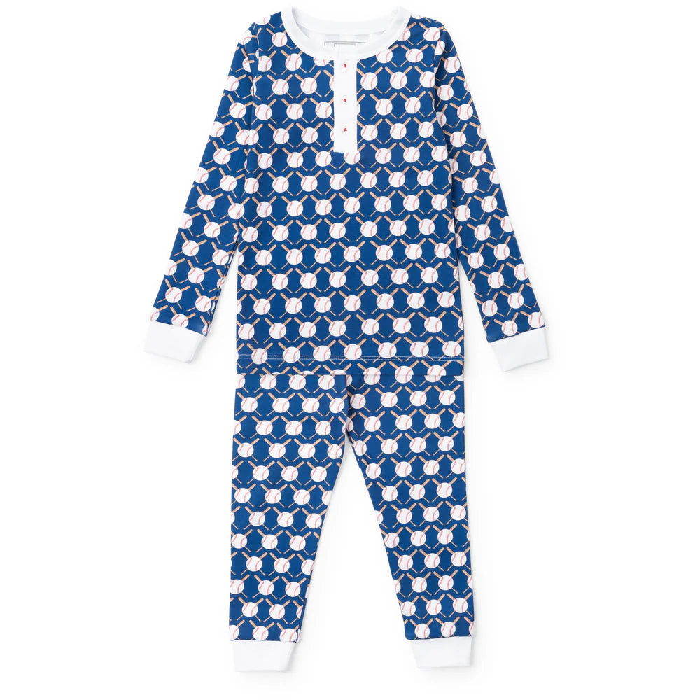 Jack Boy Pajama Pant Set - Up at Bat Baseball - Born Childrens Boutique