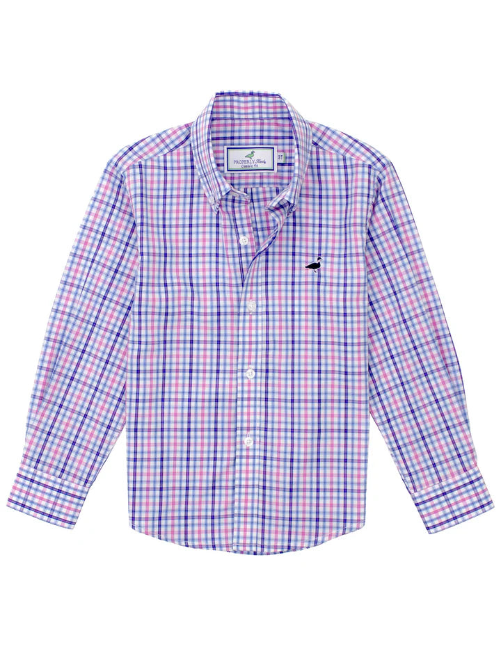 Seasonal Sportshirt Blueberry - Born Childrens Boutique