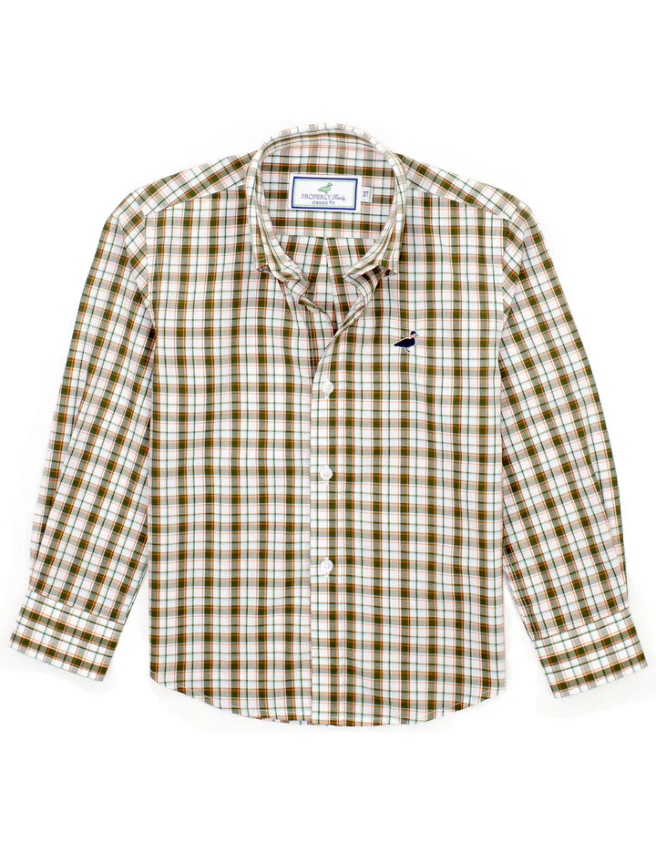 Seasonal Sportshirt Olive Grove - Born Childrens Boutique