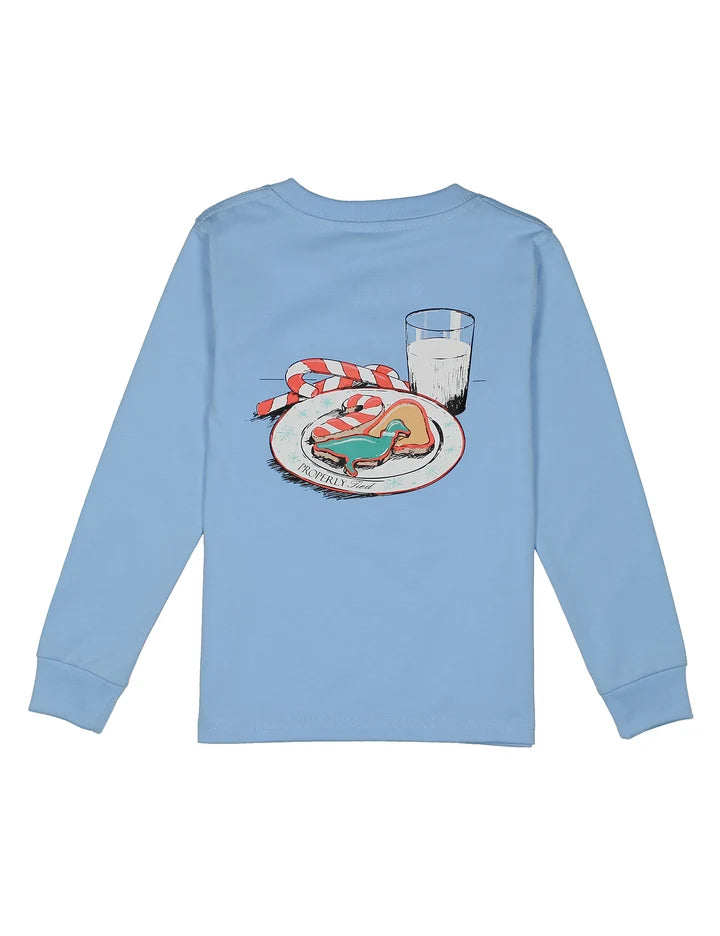 Boys Milk and Cookies LS Light Blue