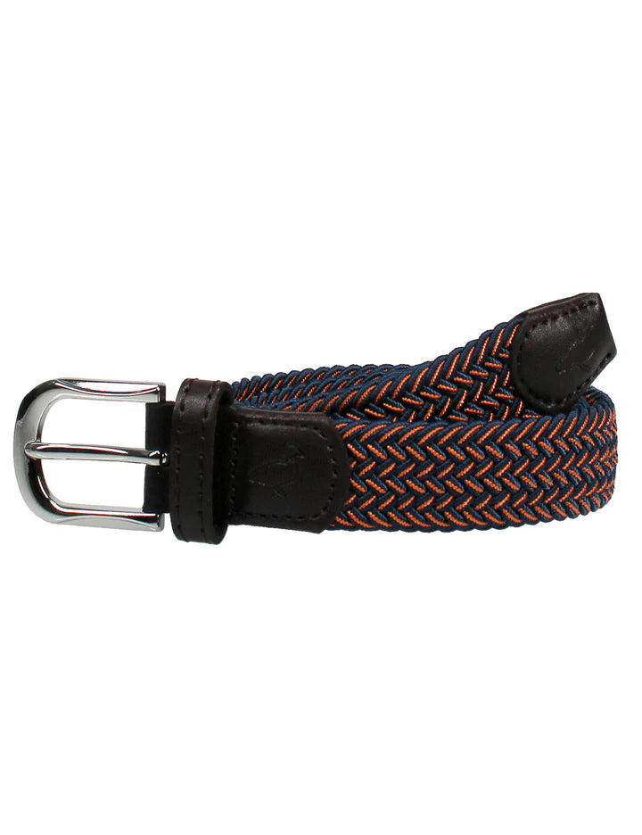 Country Club Stretch Belt Orange and Blue - Born Childrens Boutique