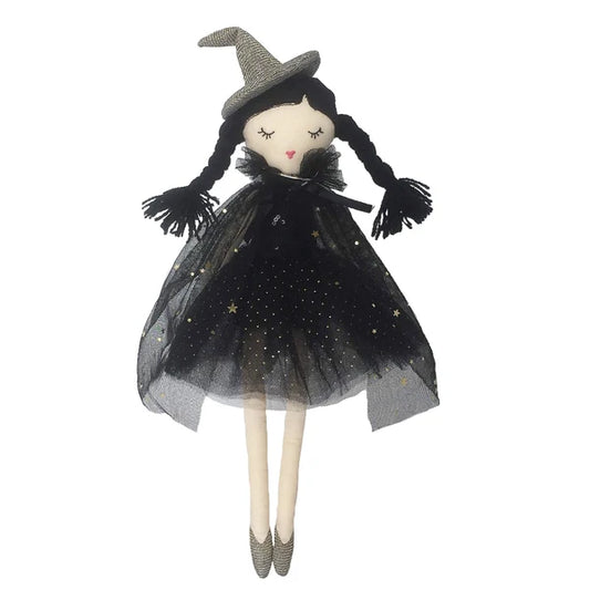 Mon Ami Cassandra Witch Doll with black tulle cape and witch hat
