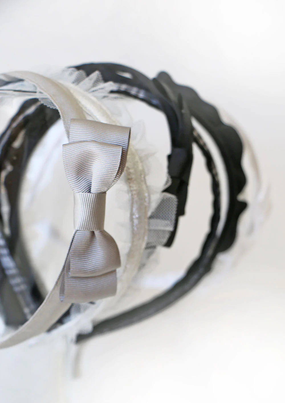 Swan Headband, Silver and Grey - Born Childrens Boutique