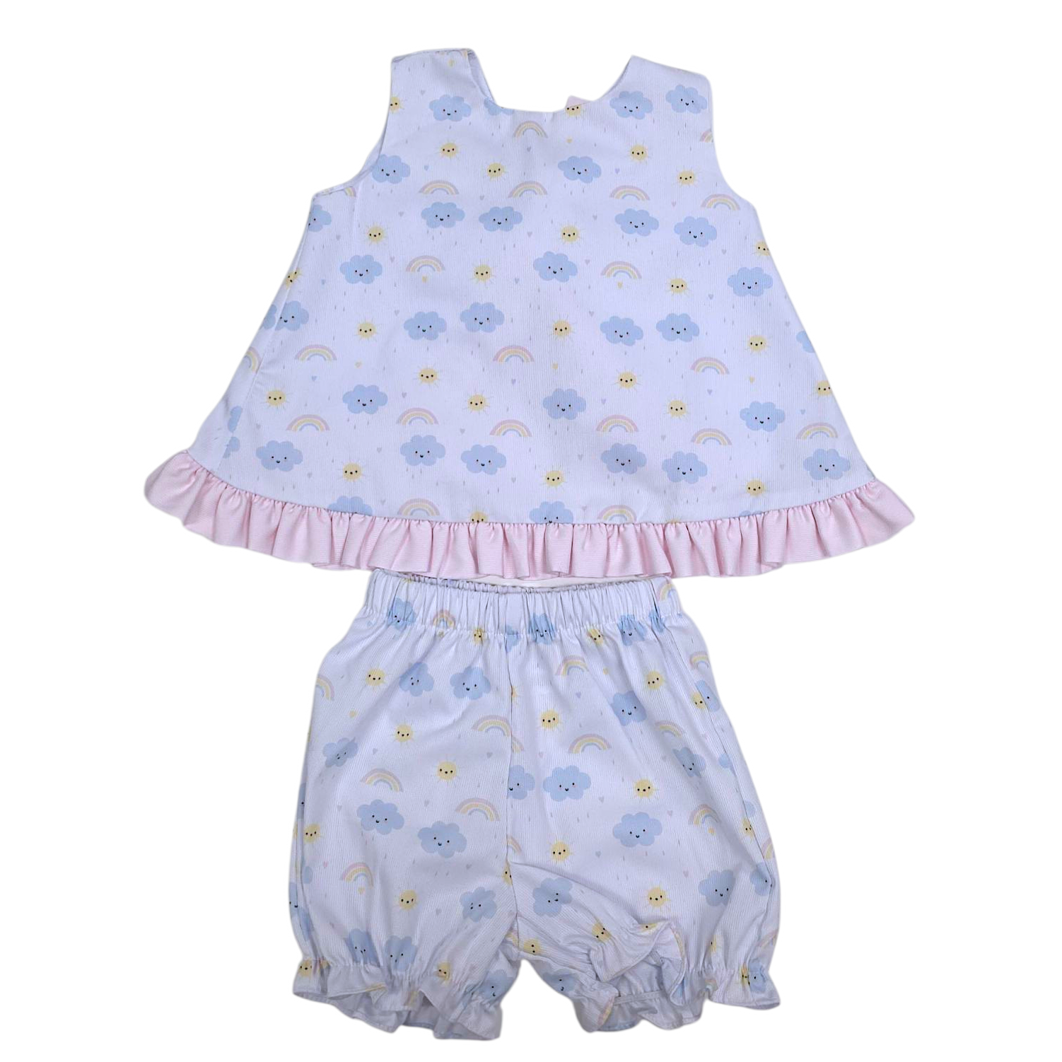 Abby Cloud Print Bloomer Set - Born Childrens Boutique