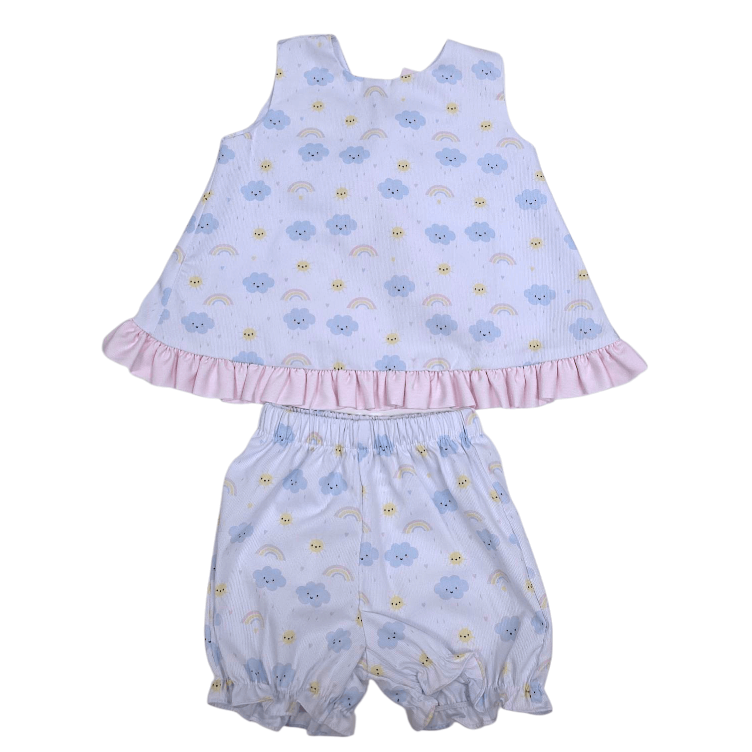 Abby Cloud Print Bloomer Set - Born Childrens Boutique